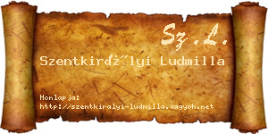 Szentkirályi Ludmilla névjegykártya